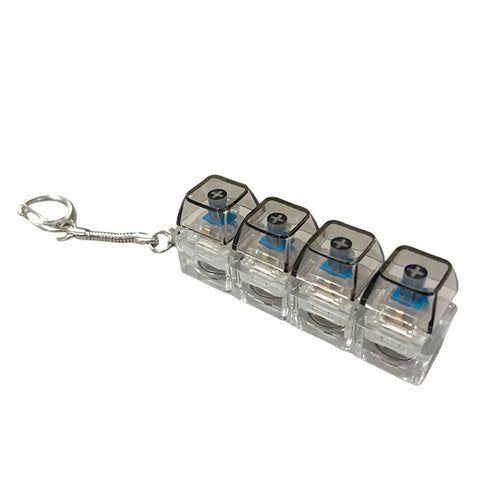 LED Keyboard Keychain Clicker – Light-Up Stress Relief Fidget Toy
