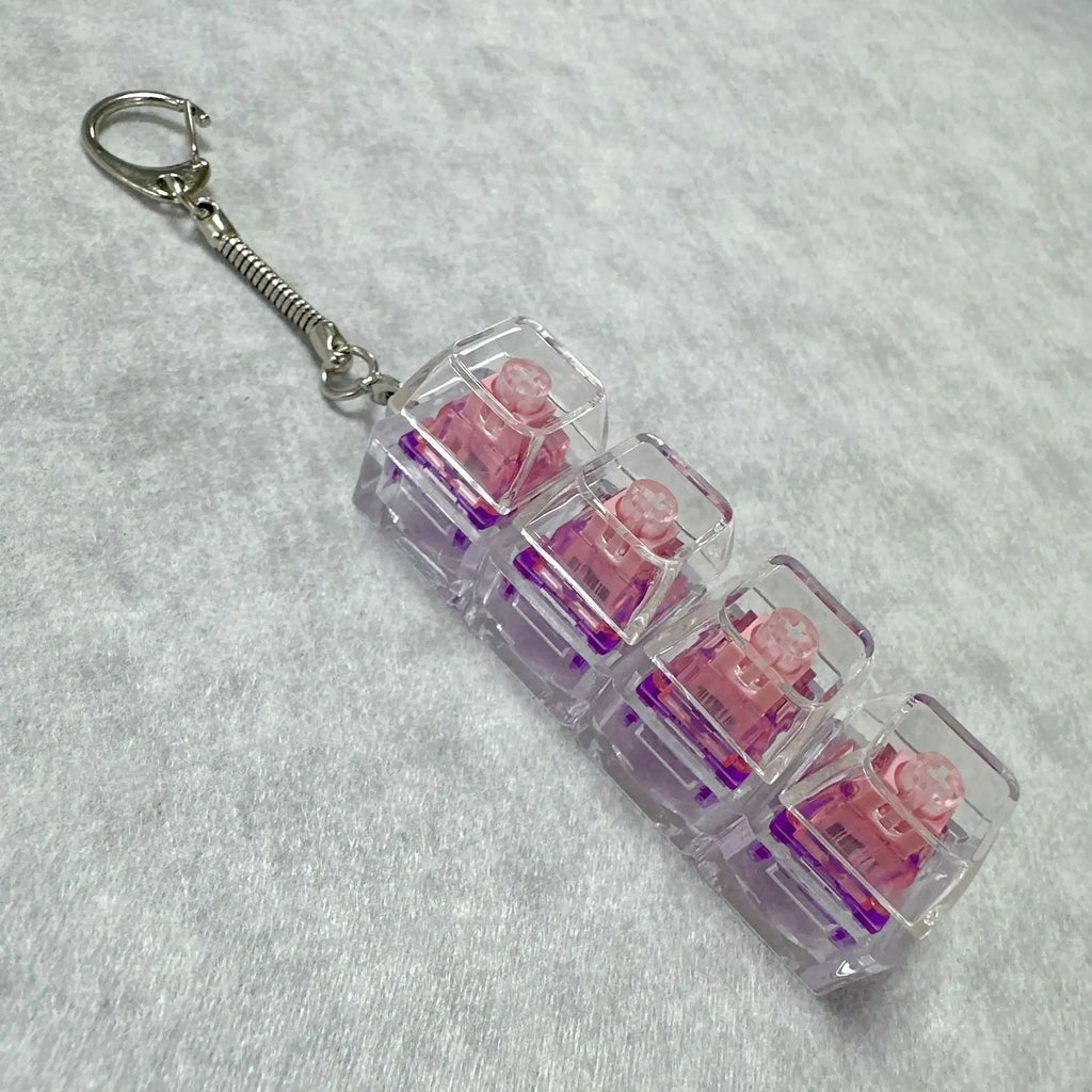LED Keyboard Keychain Clicker – Light-Up Stress Relief Fidget Toy