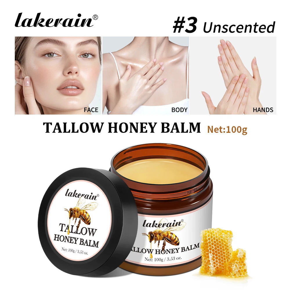 Hydrating Tallow Honey Cream – Natural Relief for Dry, Irritated Skin