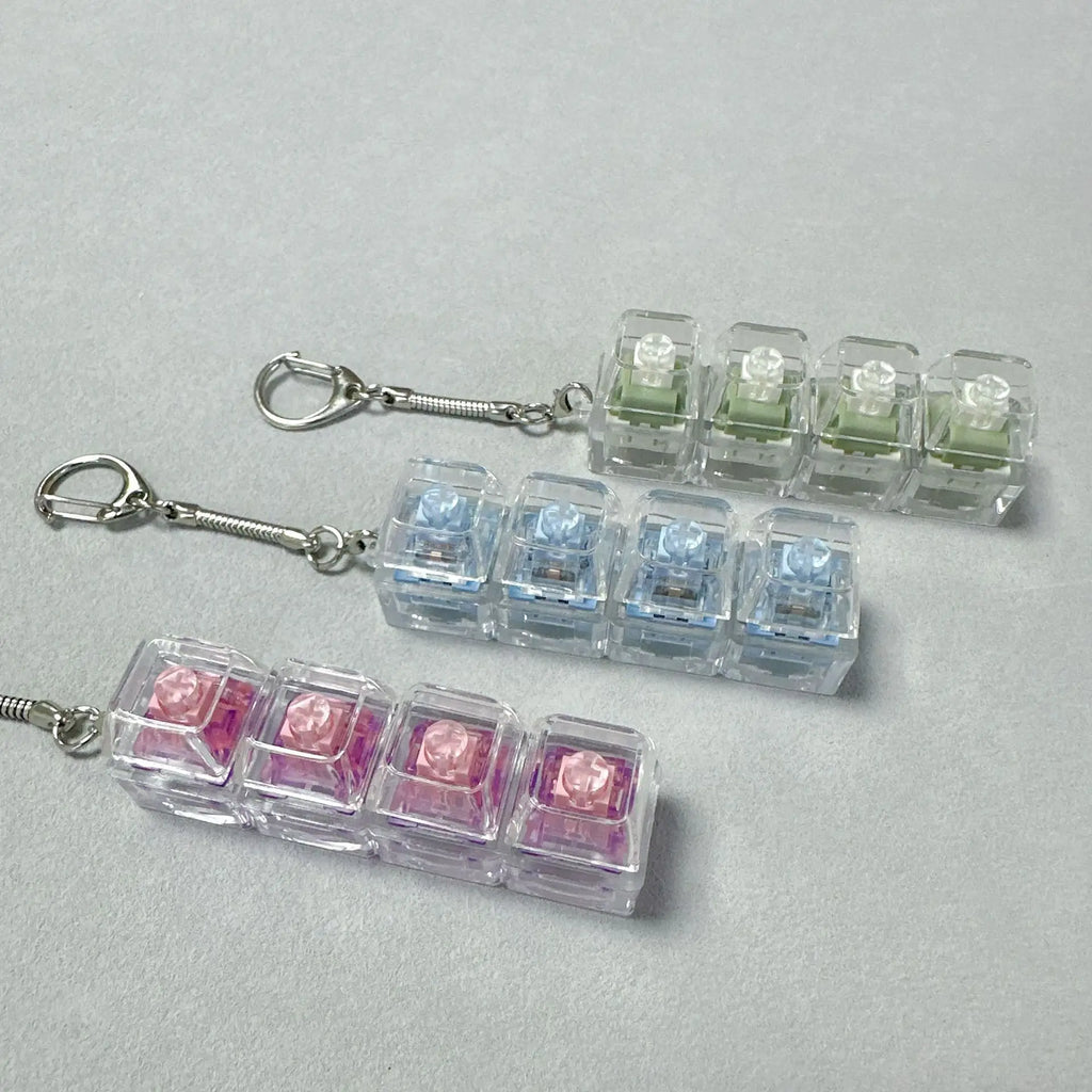 LED Keyboard Keychain Clicker – Light-Up Stress Relief Fidget Toy