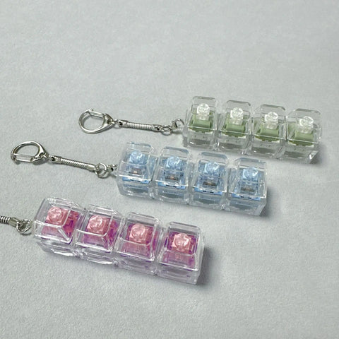 LED Keyboard Keychain Clicker – Light-Up Stress Relief Fidget Toy