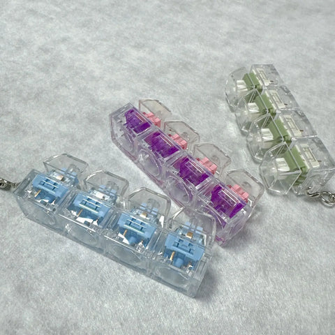 LED Keyboard Keychain Clicker – Light-Up Stress Relief Fidget Toy