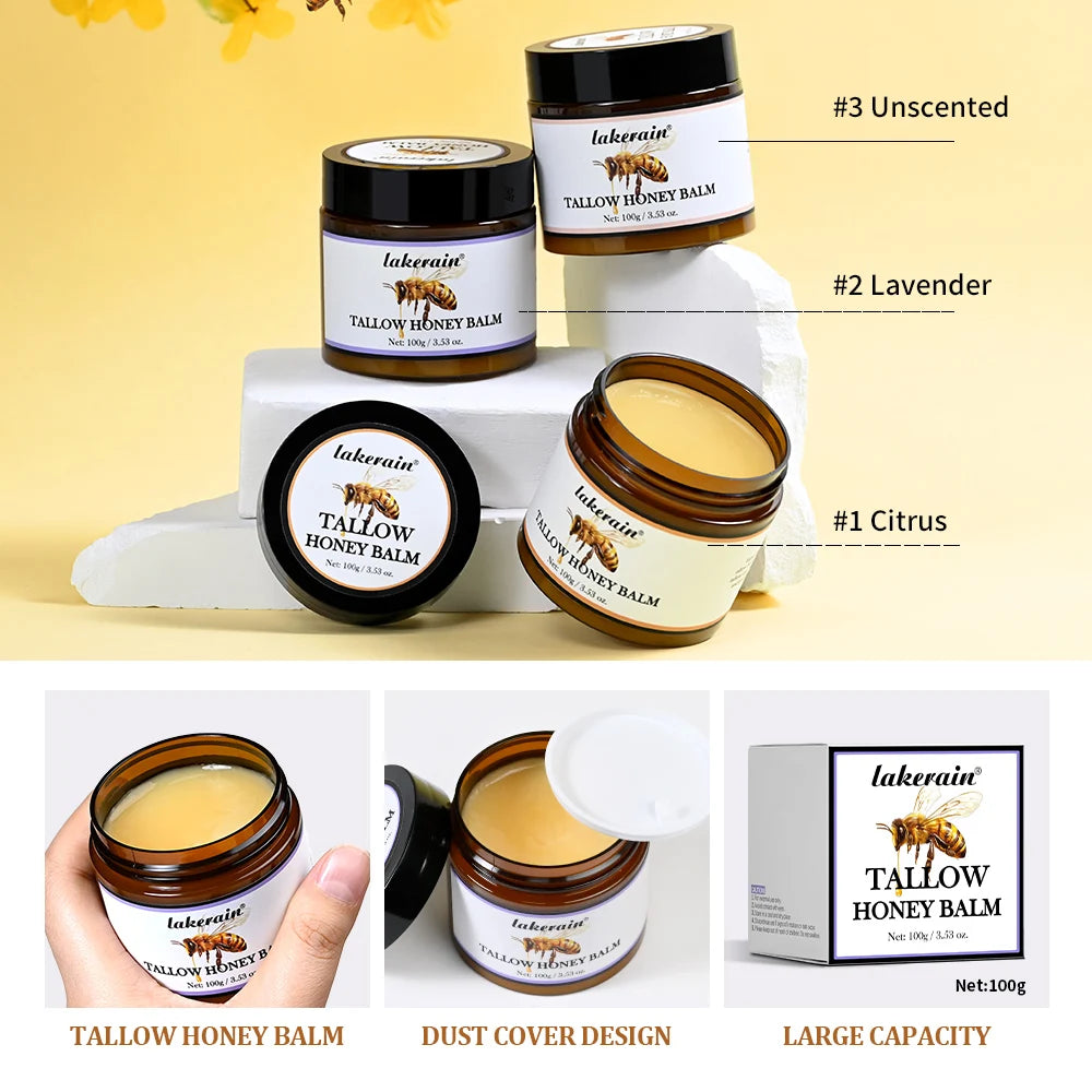 Hydrating Tallow Honey Cream – Natural Relief for Dry, Irritated Skin