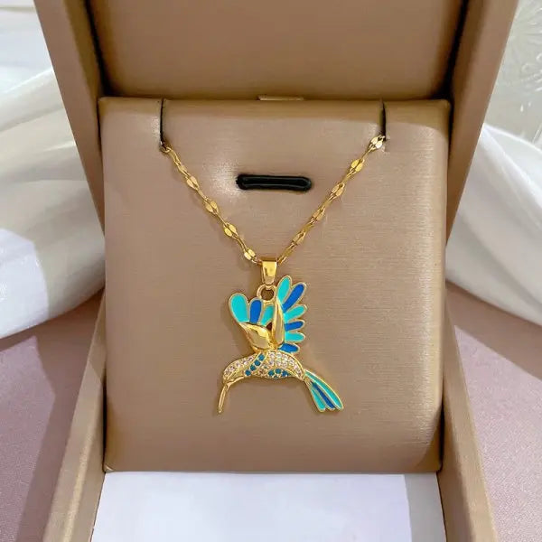 Elegant Micro-Inlaid Zircon Butterfly Choker Necklace