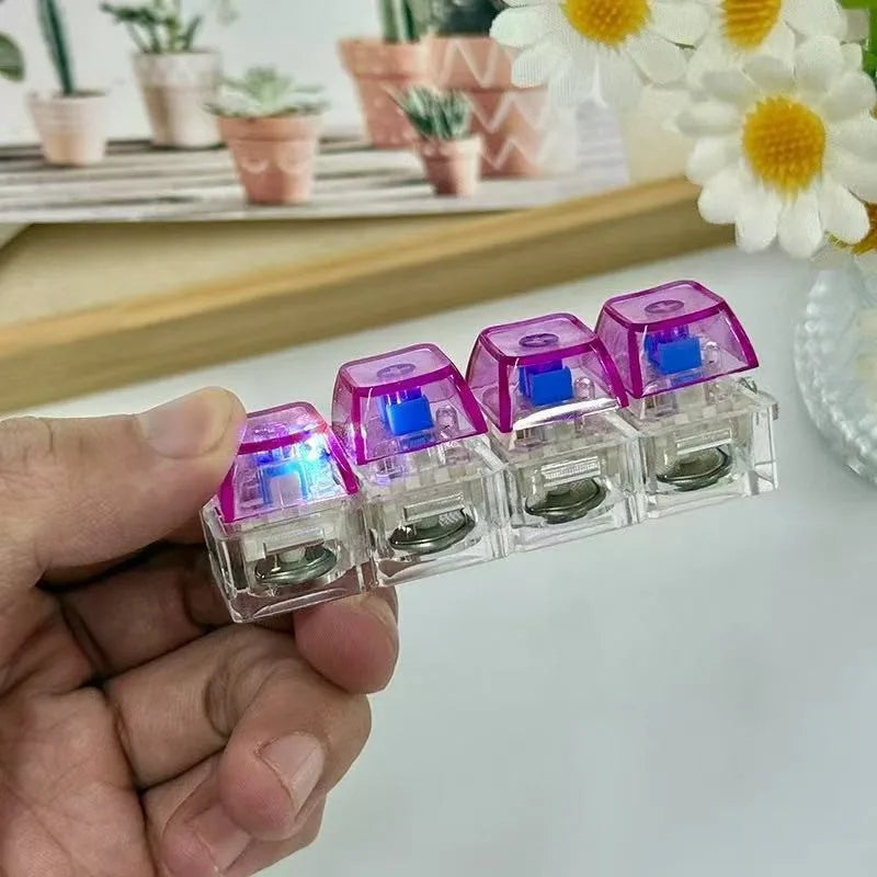 LED Keyboard Keychain Clicker – Light-Up Stress Relief Fidget Toy