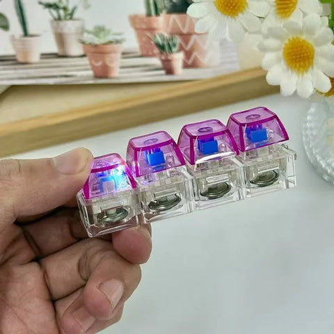 LED Keyboard Keychain Clicker – Light-Up Stress Relief Fidget Toy