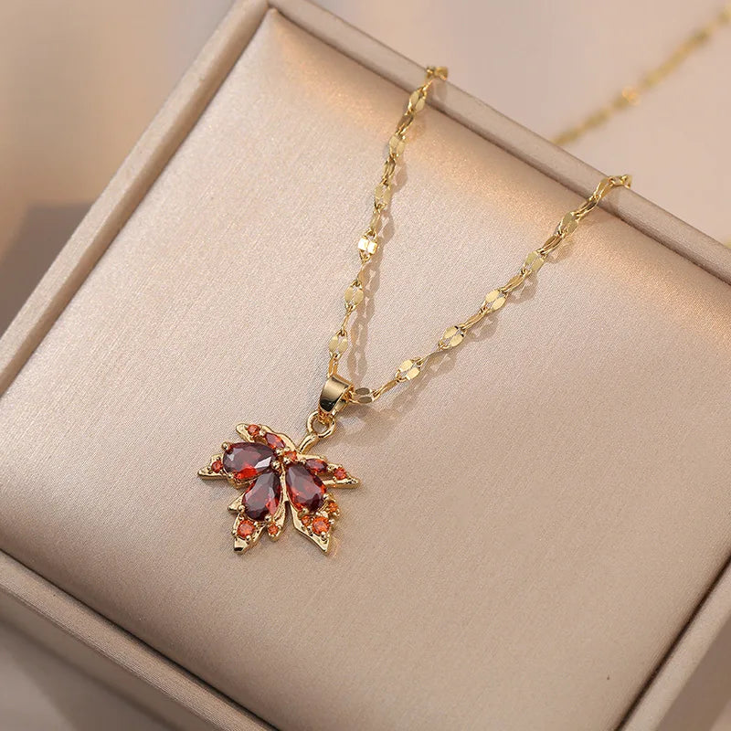 Elegant Micro-Inlaid Zircon Butterfly Choker Necklace