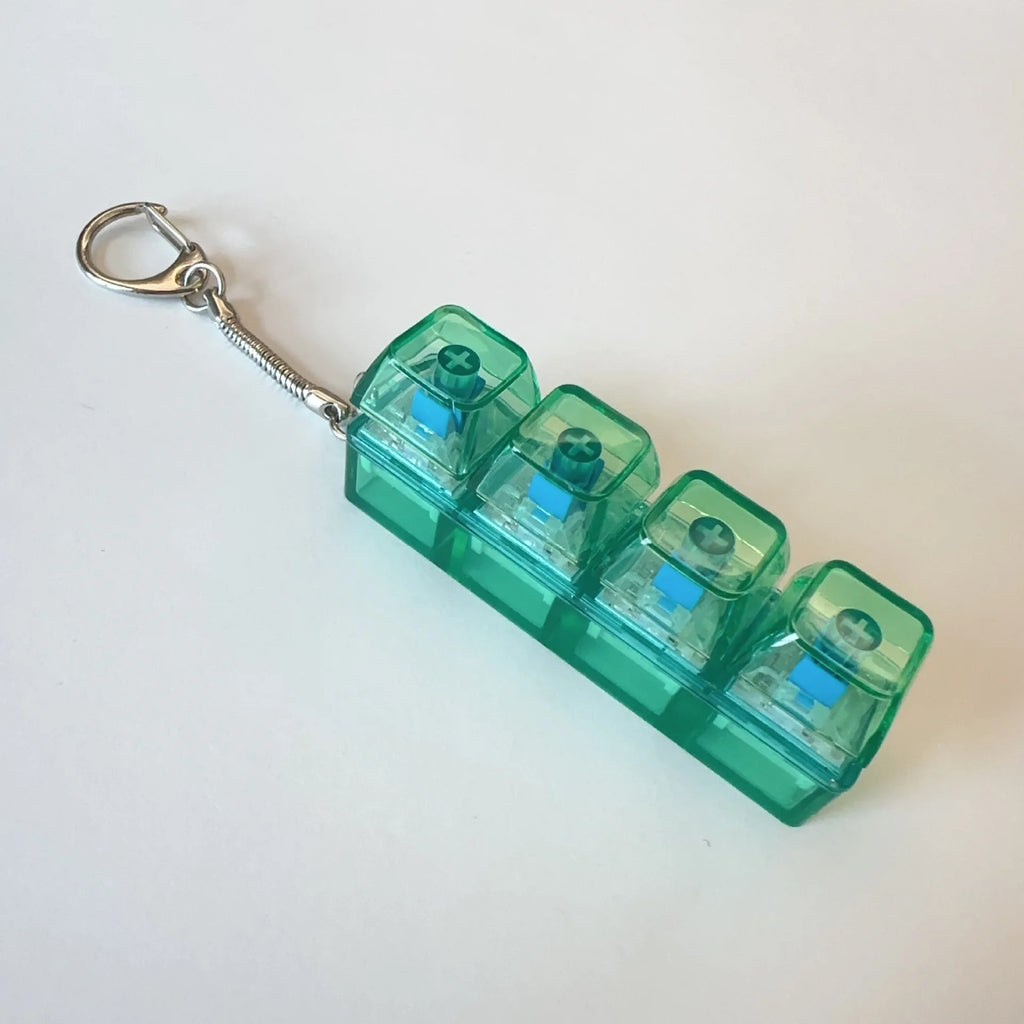 LED Keyboard Keychain Clicker – Light-Up Stress Relief Fidget Toy