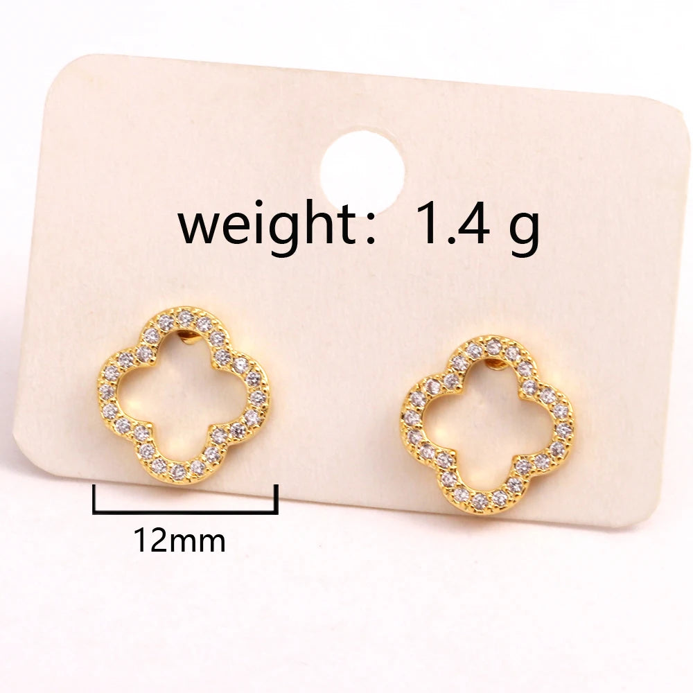 Four-Leaf Clover Earrings – Elegant Lucky Charm Design