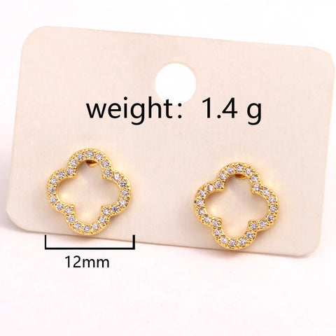 Four-Leaf Clover Earrings – Elegant Lucky Charm Design