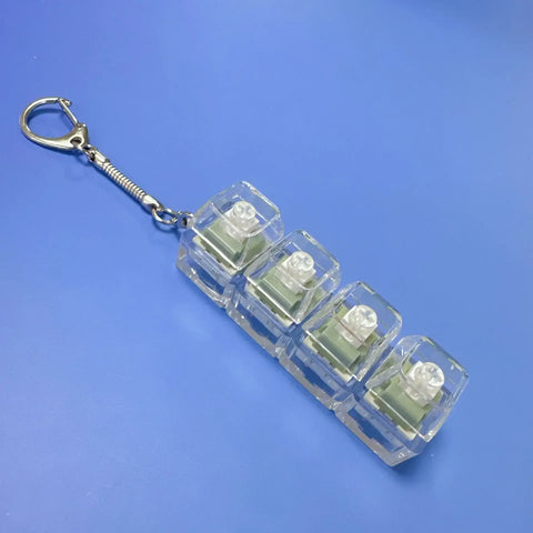 LED Keyboard Keychain Clicker – Light-Up Stress Relief Fidget Toy