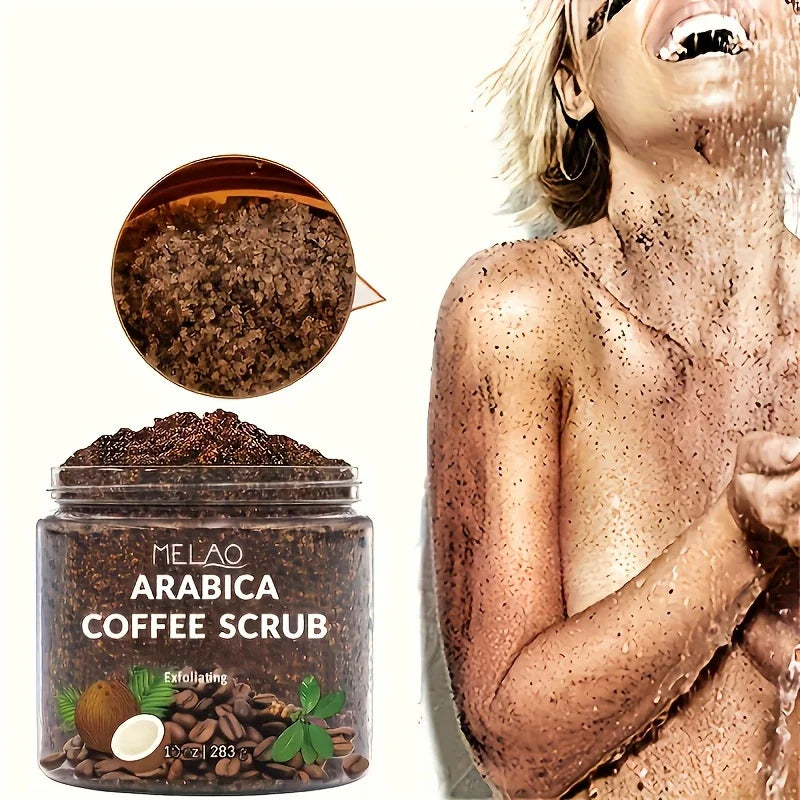 All-Natural Coffee & Dead Sea Salt Scrub – MELAO Moisturizing Exfoliating Body Care