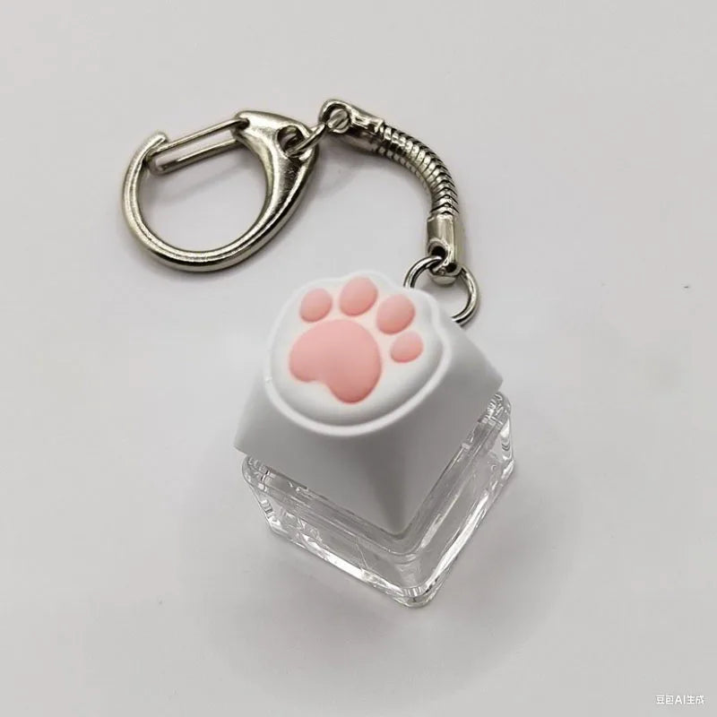 LED Keyboard Keychain Clicker – Light-Up Stress Relief Fidget Toy