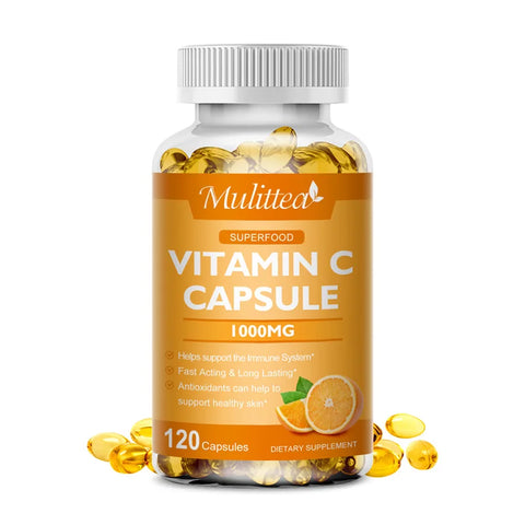 Vitamin C 1000mg – Mulittea Beauty & Health Helper for Skin, Hair & Nails”