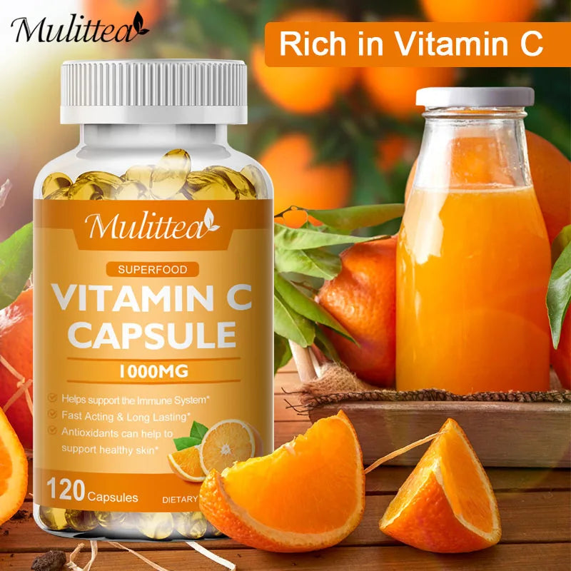 Vitamin C 1000mg – Mulittea Beauty & Health Helper for Skin, Hair & Nails”