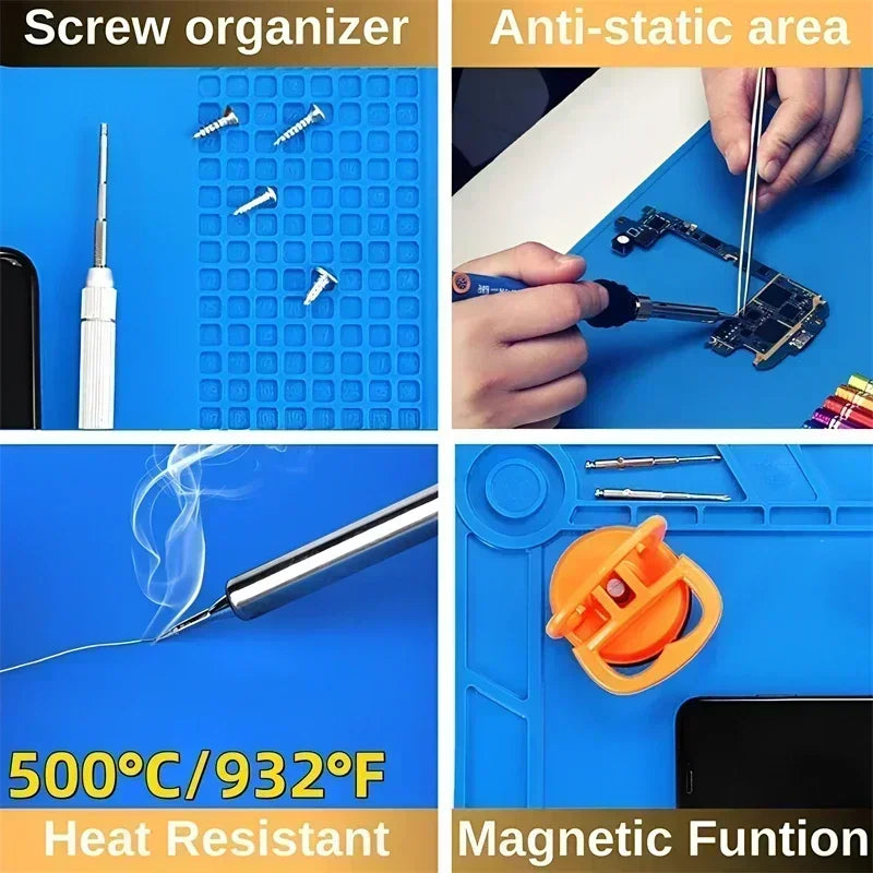 Phone & Circuit Board Repair Mat – Magnetic Silicone