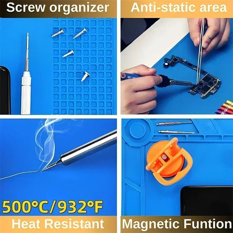 Phone & Circuit Board Repair Mat – Magnetic Silicone