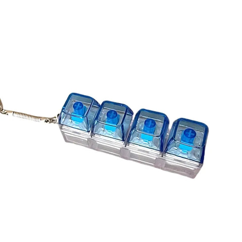 LED Keyboard Keychain Clicker – Light-Up Stress Relief Fidget Toy