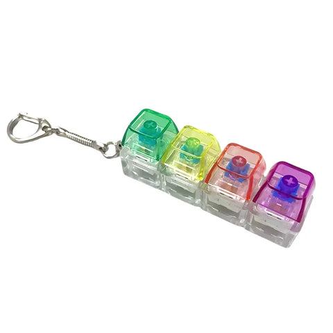LED Keyboard Keychain Clicker – Light-Up Stress Relief Fidget Toy