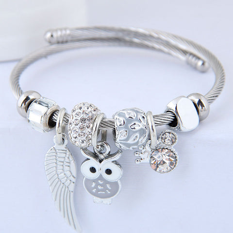 Divine Guardian Owl Charm Bracelet
