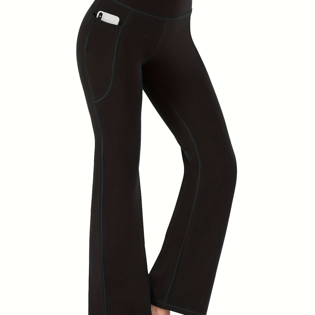 Waist-Shaping Flared Yoga Pants for Fitness & Casual Wear