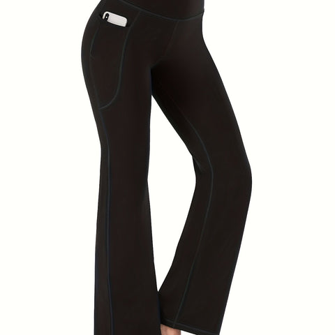Waist-Shaping Flared Yoga Pants for Fitness & Casual Wear