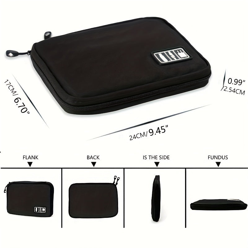 Portable Electronics Accessories Organizer – Travel Case for Cables, Headphones, Earphones & Phone Gear