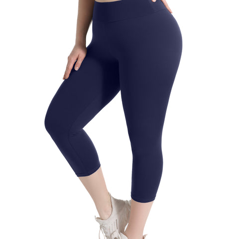 High-Waist Tummy Control Yoga Pants with Pockets, 4-Way Stretch Black Workout Tights