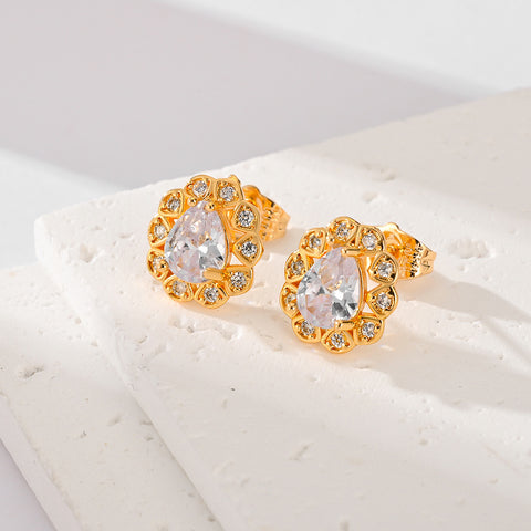 Luxe Prism Zircon Stud Earrings