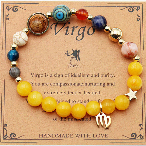 Cosmic Aura Morganite Zodiac Bracelet