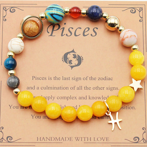 Cosmic Aura Morganite Zodiac Bracelet