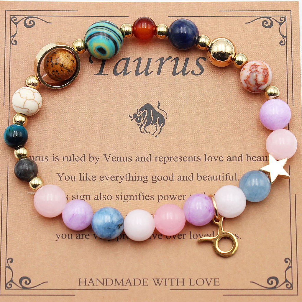 Cosmic Aura Morganite Zodiac Bracelet