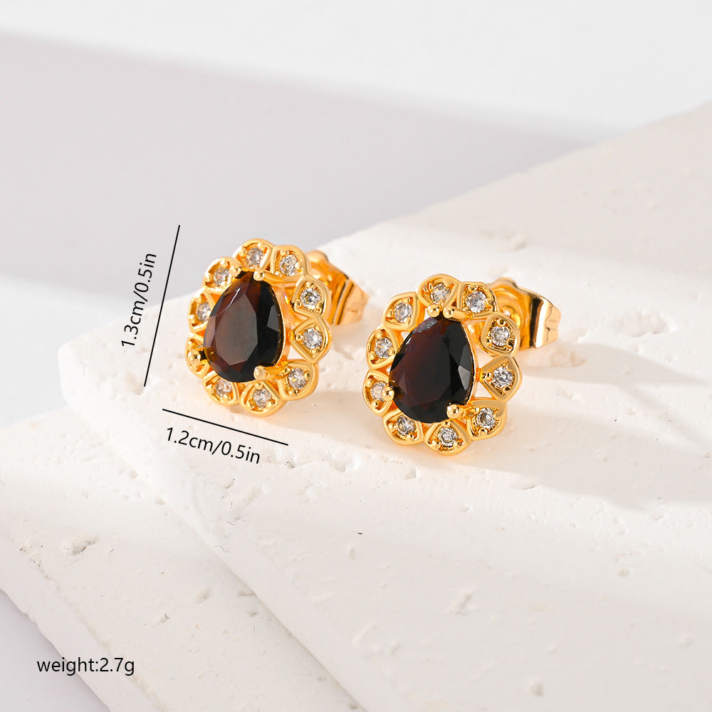 Luxe Prism Zircon Stud Earrings