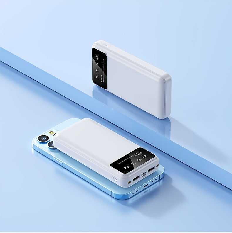 50000mAh Large-Capacity Power Bank – Portable Emergency Charger with LED Indicator, Flashlight, Outdoor Travel Backup Battery for Phones & Electronics