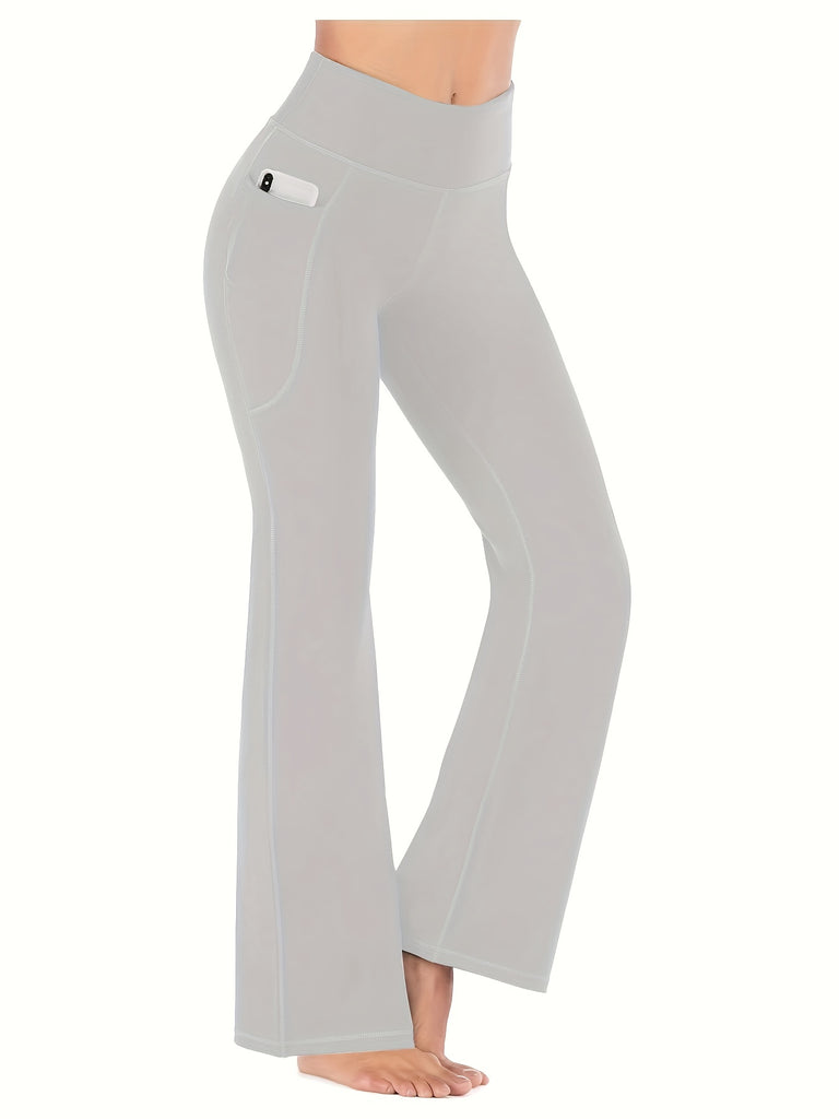 Waist-Shaping Flared Yoga Pants for Fitness & Casual Wear