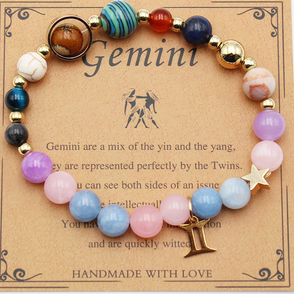 Cosmic Aura Morganite Zodiac Bracelet