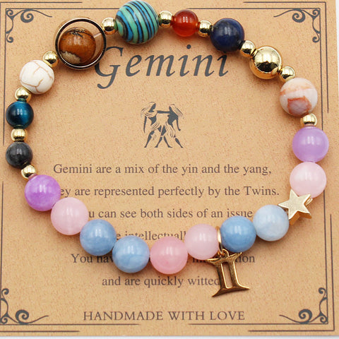Cosmic Aura Morganite Zodiac Bracelet