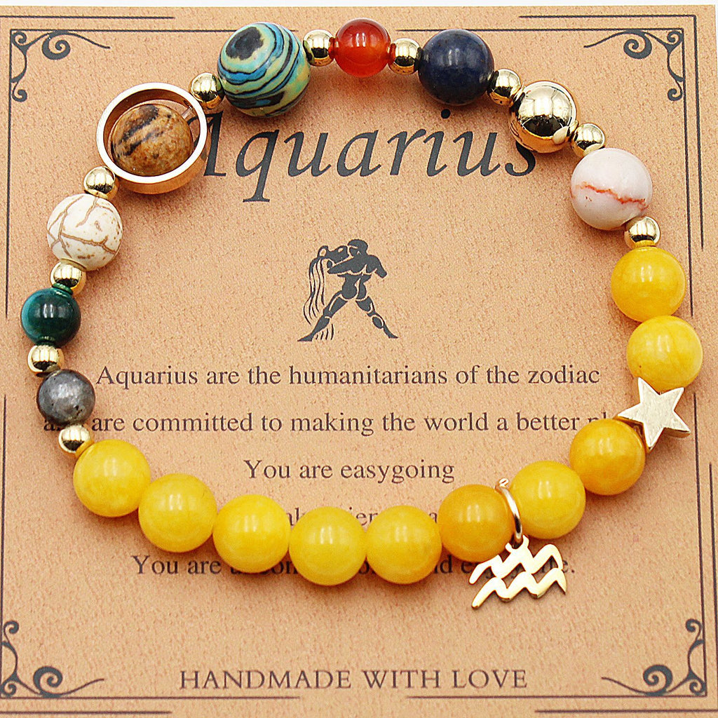 Cosmic Aura Morganite Zodiac Bracelet