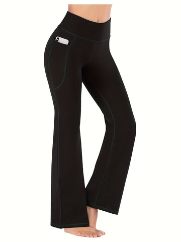 Waist-Shaping Flared Yoga Pants for Fitness & Casual Wear
