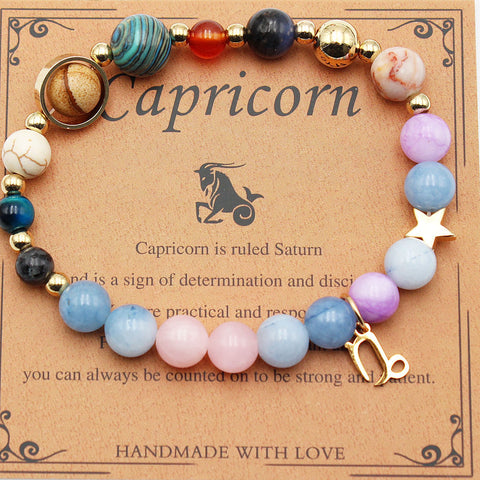 Cosmic Aura Morganite Zodiac Bracelet