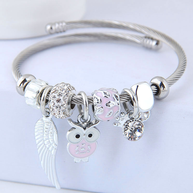 Divine Guardian Owl Charm Bracelet