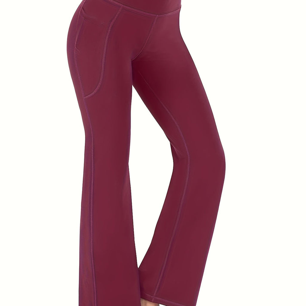 Waist-Shaping Flared Yoga Pants for Fitness & Casual Wear