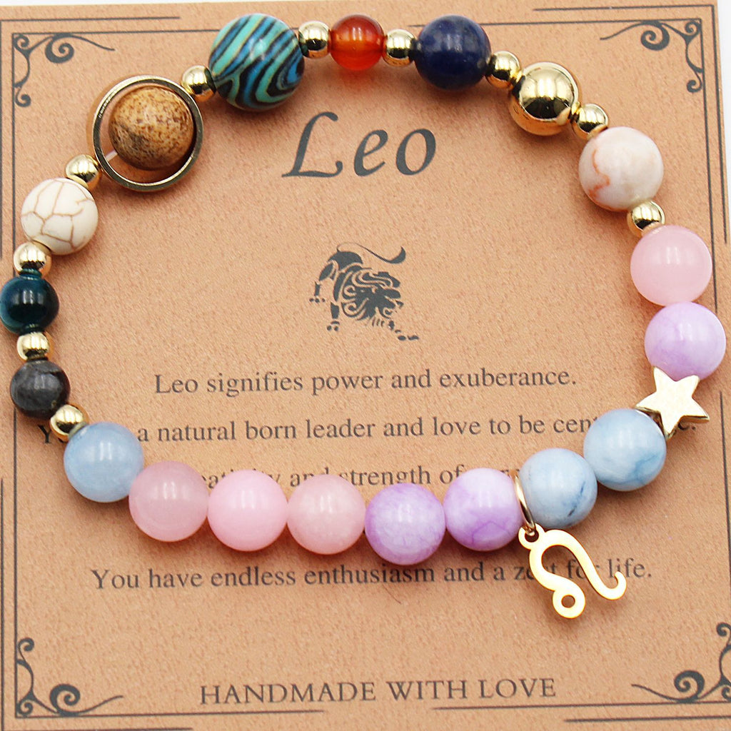 Cosmic Aura Morganite Zodiac Bracelet